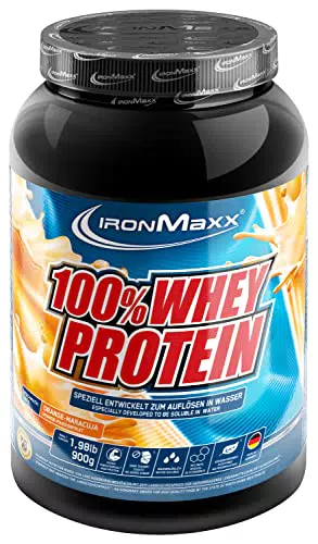 IronMaxx 100% Whey Protein Pulver - Orange Maracuja 900g Dose