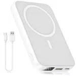 ISIX Wireless Powerbank 10000mAh, Magnetische Power Bank Kompatibel mit Mag-Safe für iPhone 12/13/14/15