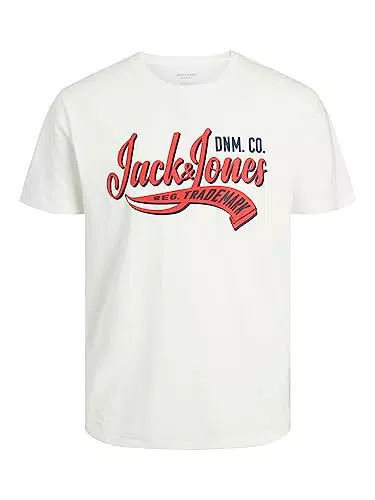 Jack & Jones Herren JJELOGO Tee SS O-Neck 2 COL AW23 SN T-Shirt