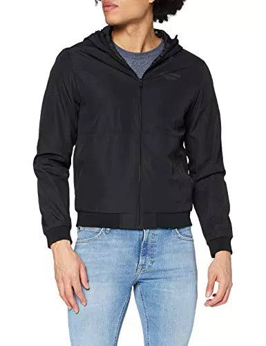 Jack & Jones Mens JJESEAM Jacket Hood NOOS Jacke, Black