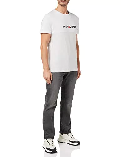 Jack & Jones Men's JORCORP Blocks Tee SS Crew Neck FST T-Shirt