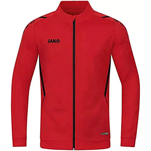 JAKO Herren Jacket Polyesterjacke Challenge, rot/schwarz