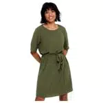 JDY Damen JDYamanda 2/4 Belt Dress Wvn Noos Kleid, Kalamata