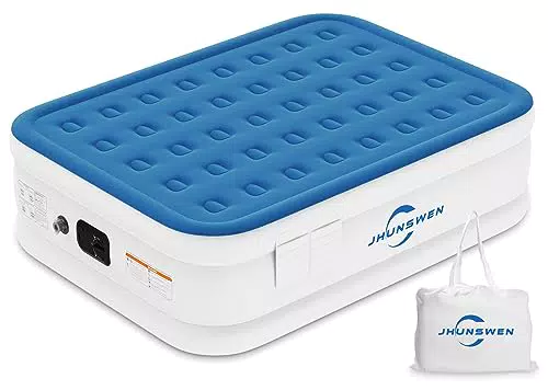 JHUNSWEN Luftmatratze 2 Personen, Selbstaufblasend Luftbett mit elektrischer Pumpe
