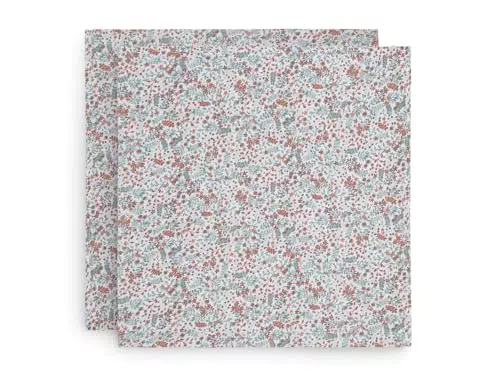 Jollein 535-852-65348 Mulltücher Bloom grün Mint 2er Pack 115x115 cm