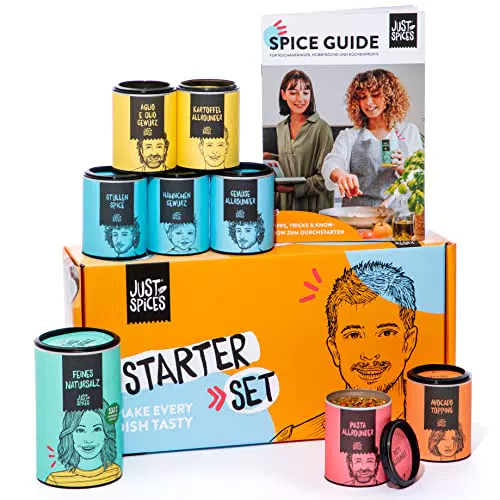 Just Spices Starter Set mit Spice Guide I Große Box mit 8 Gewürzen und Heft mit Anleitung