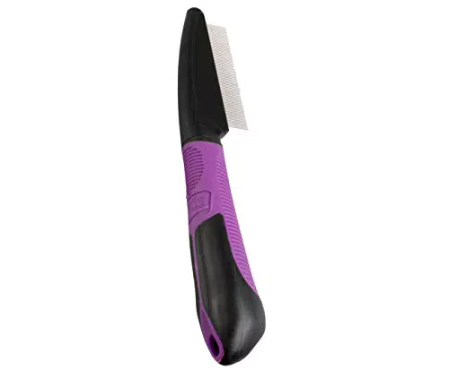 Karlie Flohkamm mit Griff für Katzen L: 21 cm B: 4.5 cm lila-schwarz