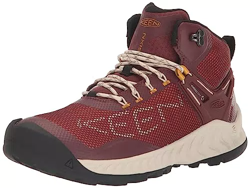 KEEN Damen NXIS Evo Mid Waterproof Wanderstiefel, Andorra/Golden Yellow