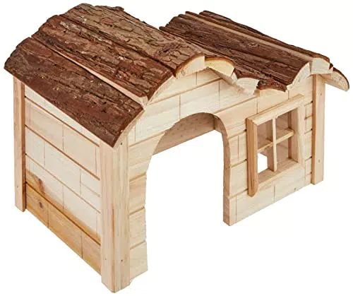 Kerbl Nagetierhaus mit gebogenem Dach Natur 30x20x20 cm