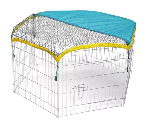 Kerbl Pet Freigehege, verzinkt, 6 Gitter 56, 5x56, 5 cm