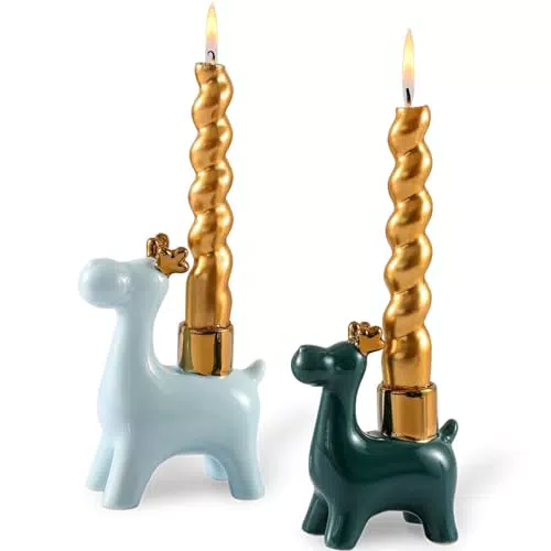 Kerzenhalter Kerzenständer Weihnachten im 2er Set, für Stabkerzen