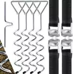 KESSER 4 Bodenanker Erdanker 9-teiliges Set Befestigung für Trampolin