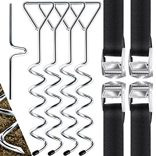 KESSER 4 Bodenanker Erdanker 9-teiliges Set Befestigung für Trampolin