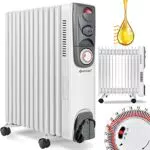 KESSER Ölradiator Elektrische Heizung mit 13 Rippen 2500W Öl Radiator Elektroheizung Mobil Timer Lüfter Abschaltautomatik stufenlose Temperaturregelung Überhitzungsschutz