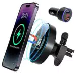 KKM Handyhalterung Auto, 15W Wireless Car Charger 360° Drehbar für Luftauslass