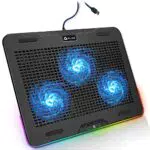 KLIM Aurora + Laptop-RGB-Kühler- 11 bis 17 Zoll + Laptop-Gaming-Kühlung + USB-Lüfter + Stabil und leise + Mac- und PS4-kompatibel + Neuheit 2022