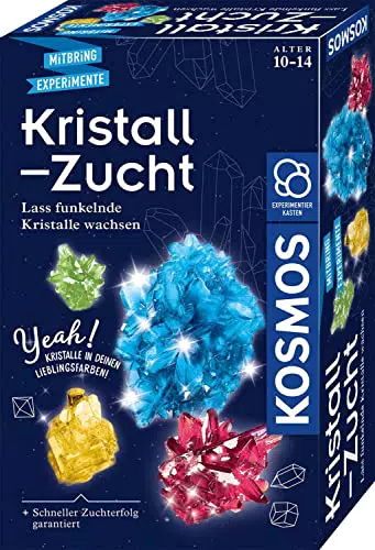 KOSMOS 657840 Kristall-Zucht Experimentierset, Kristalle in deinen Lieblingsfarben