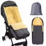 Künstlich Lammfell Fußsack Winterfußsack für den Kinderwagen Babyschale - Waschbar