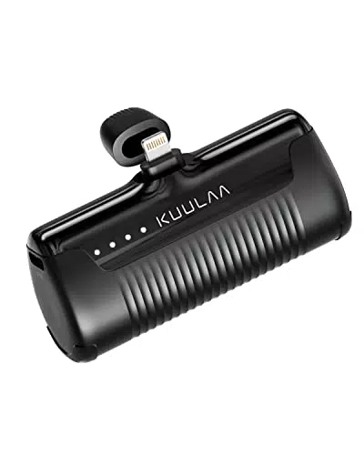 Kuulaa Mini Powerbank - 4500mAh Ultrakompakte Powerbank Klein Tragbares Ladegerät Kompatibel mit iPhone 14/14 Pro/13/13 Pro/13 Pro Max/12/12 Pro/12 Pro Max/11 Pro/XR/X/8/7/6