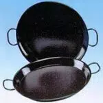 La Ideal Paella Pfanne Stahl emailliert, schwarz, 24 cm