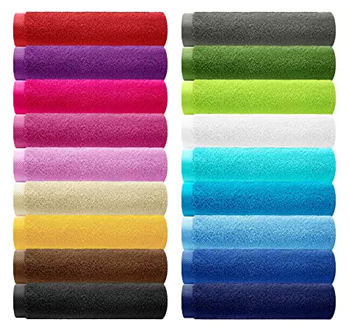 Lashuma 4er Handtücher Set Schwarz, Pure Waschlappen Frottee