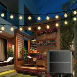 LECHPRO Solar lichterkette aussen, 50 LED 7M lichterkette solar lampions außen wetterfest 8 Modi Außer/Innen lampions solar außen für Garten