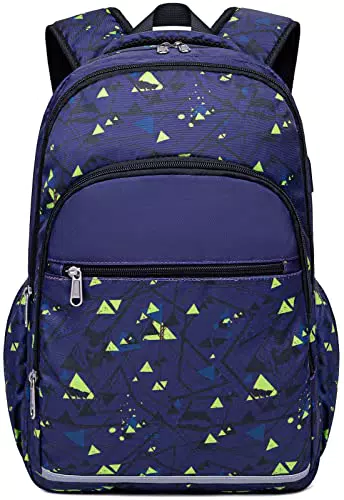LEDAOU Laptop Rucksäcke Damen Herren Schulrucksack Teenager Rucksack Arbeit mti USB-Ladeanschluss für Reisen Camping Schule Büro