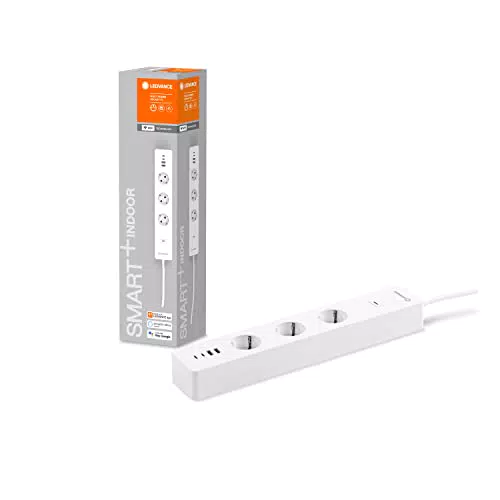 LEDVANCE Smart Plug mit WiFi Technologie, dreifache Steckdosenleiste mit Überlastschutz und Überspannungsschutz inklusive USB Anschlüsse