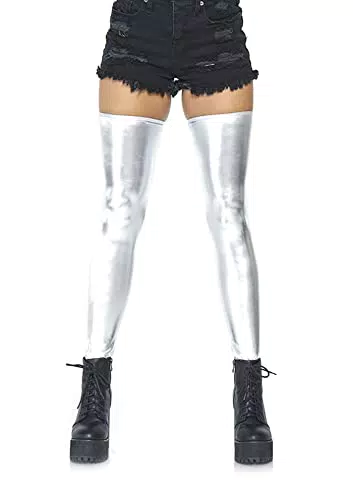 LEG AVENUE Damen Wet Look Strumpfhose, grau
