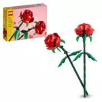 LEGO Creator Rosen, künstliche Blumen-Set, kompatibel mit Blumensträußen als Kinderzimmer- oder Schreibtisch-Deko
