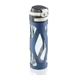 Leifheit Glasflasche Flip 600ml, 100% dichte Sportflasche