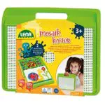 Lena 35615 Mosaiksteckspiel, Mittel, Blau, Gelb, Grün