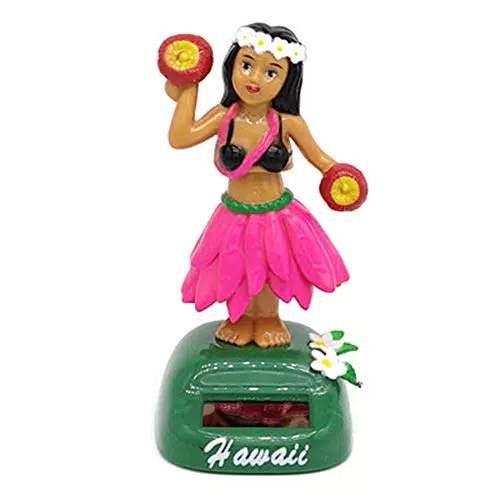 Liery Solartanz Hawaii Mädchen, 1pcs -Girl Solar Wackel Figur Hawaii Mädchen Solar Tanzen Für Fensterbank