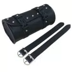 LIOOBO Satteltasche Rund Universal PU Kunstleder Wasserdicht Motorrad Werkzeugtaschen Retro Motorrad Tasche