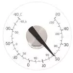 LIOOBO wasserdichtes Temperaturthermometer zum Aufkleben auf das Fenster Keine Batterien erforderlich Runder Durchmesser 4