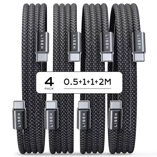 LISEN USB C auf USB C Kabel, 60W PD 3.0 Schnellladekabel