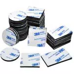 LLNRC Klebepads Doppelseitig, Schaumstoff-Pads 110 Stück Schwarz Selbstklebend Doppelseitiges
