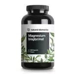 Magnesiumbisglycinat - Premium: Chelatiertes Magnesium - 180 Kapseln - 100mg elementares Magnesium pro Kapsel - Laborgeprüft