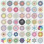 Mandala Schablone Set, 48 Stück Groß wiederverwendbare Laserschnitt Malschablone/Airbrush Vorlage