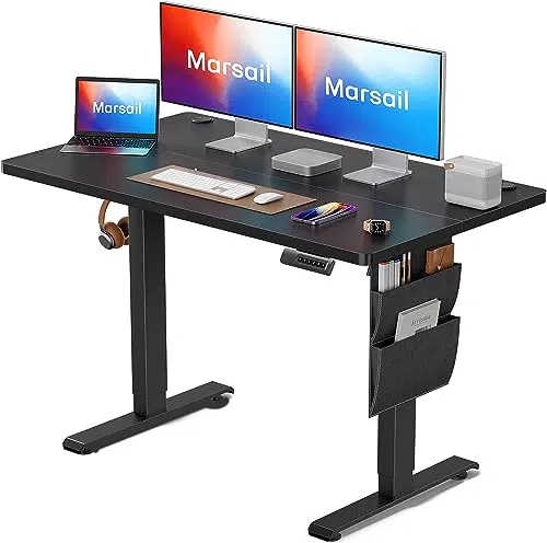Marsail Höhenverstellbarer Schreibtisch, Elektrischer Höhenverstellbarer Schreibtisch mit Storage Tasche