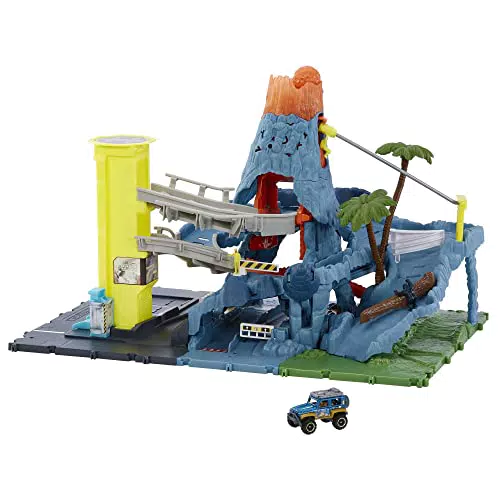 Matchbox HHW21 - Vulkan Spielset, enthält 1 Matchbox Fahrzeug