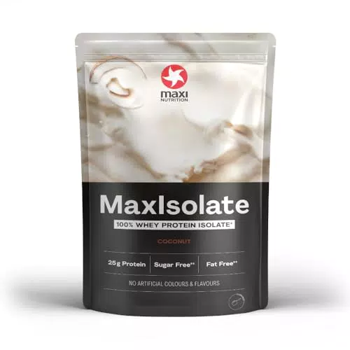 MaxiNutrition 100% Whey Protein Isolate Cocos, 1 kg - Premium-Molkenproteinisolat-Proteinpulver mit 83% Eiweiß
