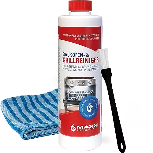 Maxxi Clean Backofenreiniger 500 ml Gel Paste inkl. Backofen- und Grillreiniger Pinsel löst Eingebranntes