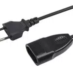 Meister Euro-Verlängerung - 5 m Kabel - schwarz - Kunststoffleitung - IP20 Innenbereich - Ideal für Lampen & Lichterketten / Verlängerungskabel / Euro-Stecker / Euro-Kupplung / 7431520