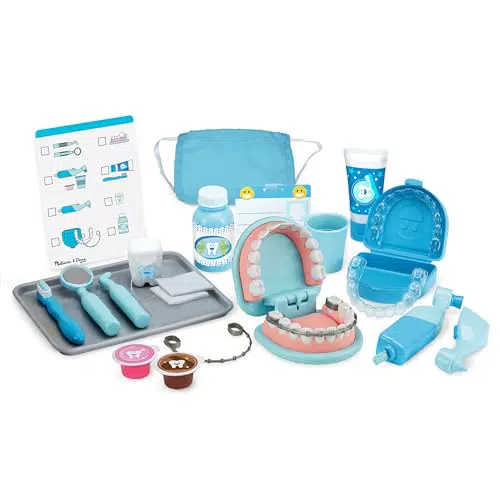 Melissa & Doug Zahnarzt Spielzeug Set für Kinder, Zahnarzt Spielzeug für Kinder
