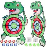 MEOWMEE Dart Board für Kinder, 73cm Kids Klettverschluss Dart Board mit 12-Sticky Balls