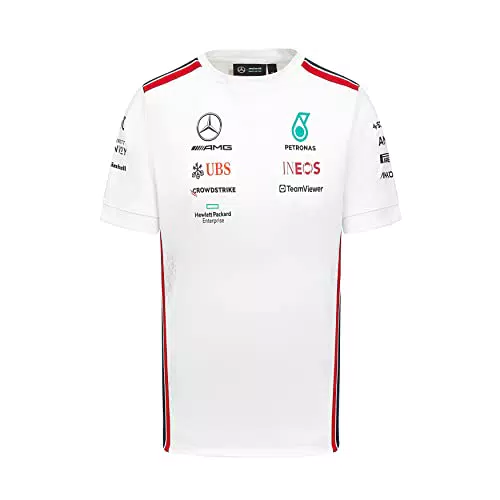 MERCEDES AMG PETRONAS Formula One Team - 2023 Team-T-Shirt - Weiß - Männer - Größe: