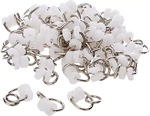 Merriway BH01601 Gardinenleistenkufe, Weiß, 100 Stück