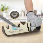 Messerschärfer, 4 in 1 Manuelle Messerschärfer mit Scherenschleifer