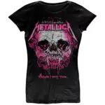 Metallica T Shirt Wherever I May Roam Band Logo offiziell Damen Skinny Fit X